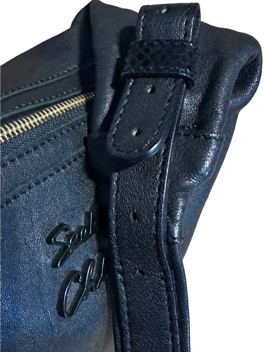 SEE BY CHLOE BLACK LEATHER SLOUCHY SHOULDER BAG